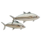 Spanish Mackerel Pair Wall Décor - Stainless Steel - 26-in - Mellow Monkey