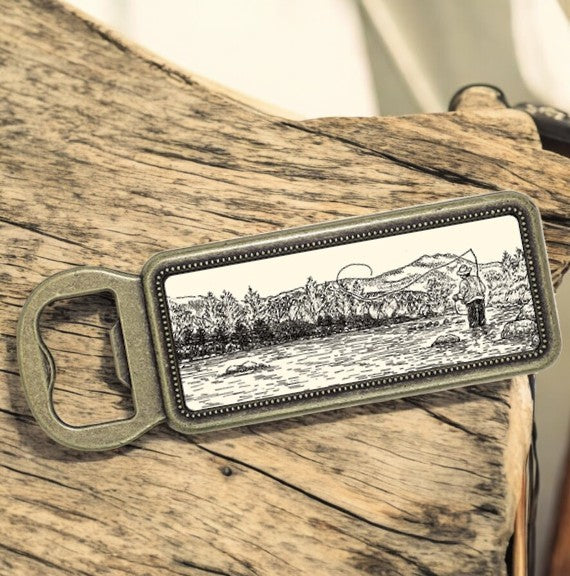 Fisherman - Porcelain and Stainless Steel Bottle Opener - Mellow Monkey