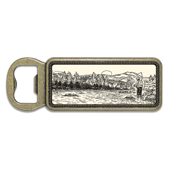 Fisherman - Porcelain and Stainless Steel Bottle Opener - Mellow Monkey