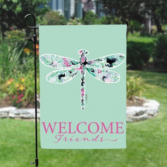 Dragonfly Design Double-Sided Garden Flag - Mellow Monkey