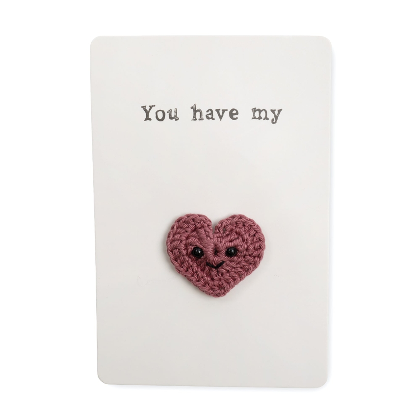 Handmade Crochet Pin Card - Mellow Monkey