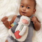 Cow Itzy Friends Lovey™ Plush + Teether Toy - Mellow Monkey