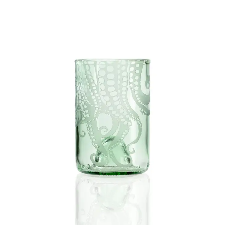 Green Upcycled Octopus Tumbler - 12oz - Mellow Monkey