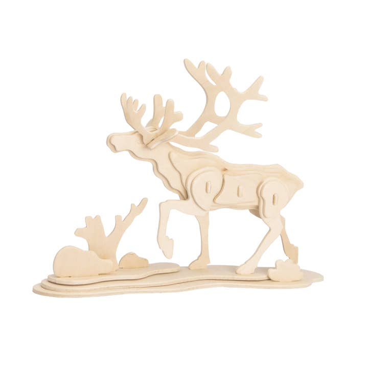 Reindeer: 3D Wooden Puzzle - Mellow Monkey