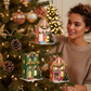 Lighted Paper Multicolored House Ornament - Mellow Monkey