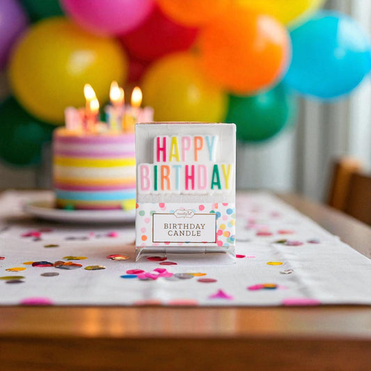 Happy Birthday - Birthday Candle on Plastic Stakes - Mellow Monkey