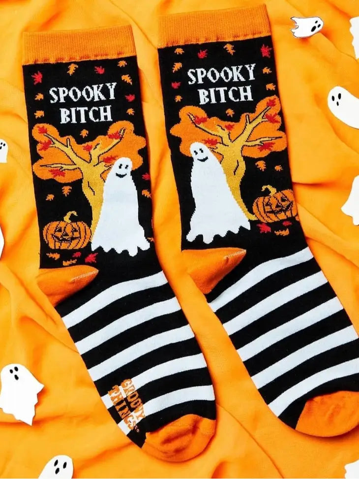 Spooky Bitch - Women's Crew Socks - Mellow Monkey