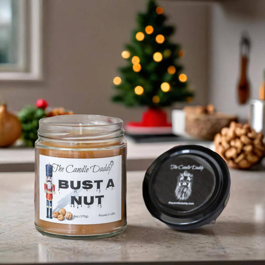 Bust A Nut Holiday Candle - Funny Christmas Candle Gift