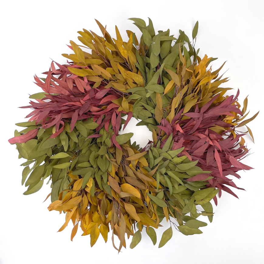 Harvest Farmhouse Willow Wreath - 18in - Mellow Monkey