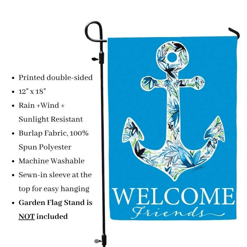 Anchor Design Double-Sided Garden Flag - Mellow Monkey
