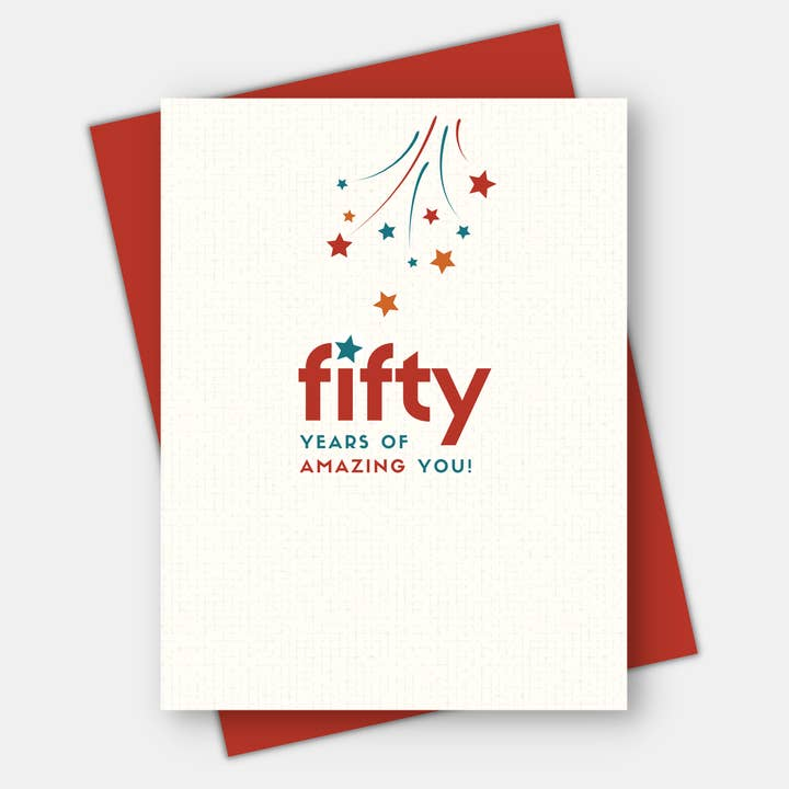 50 Years Of Amazing You - Birthday Card - Mellow Monkey