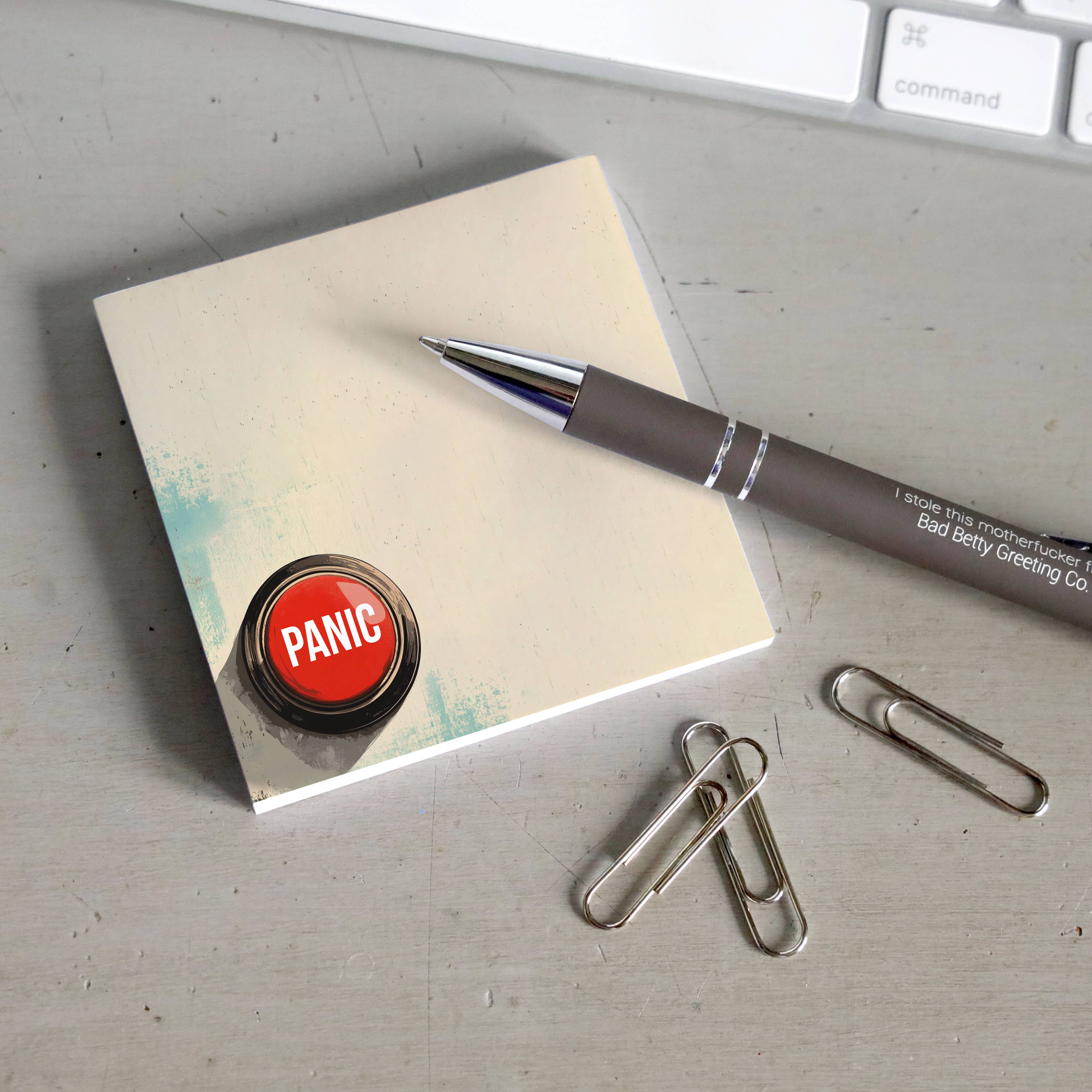 Panic Button - Funny Office Sticky Note Pad – Mellow Monkey