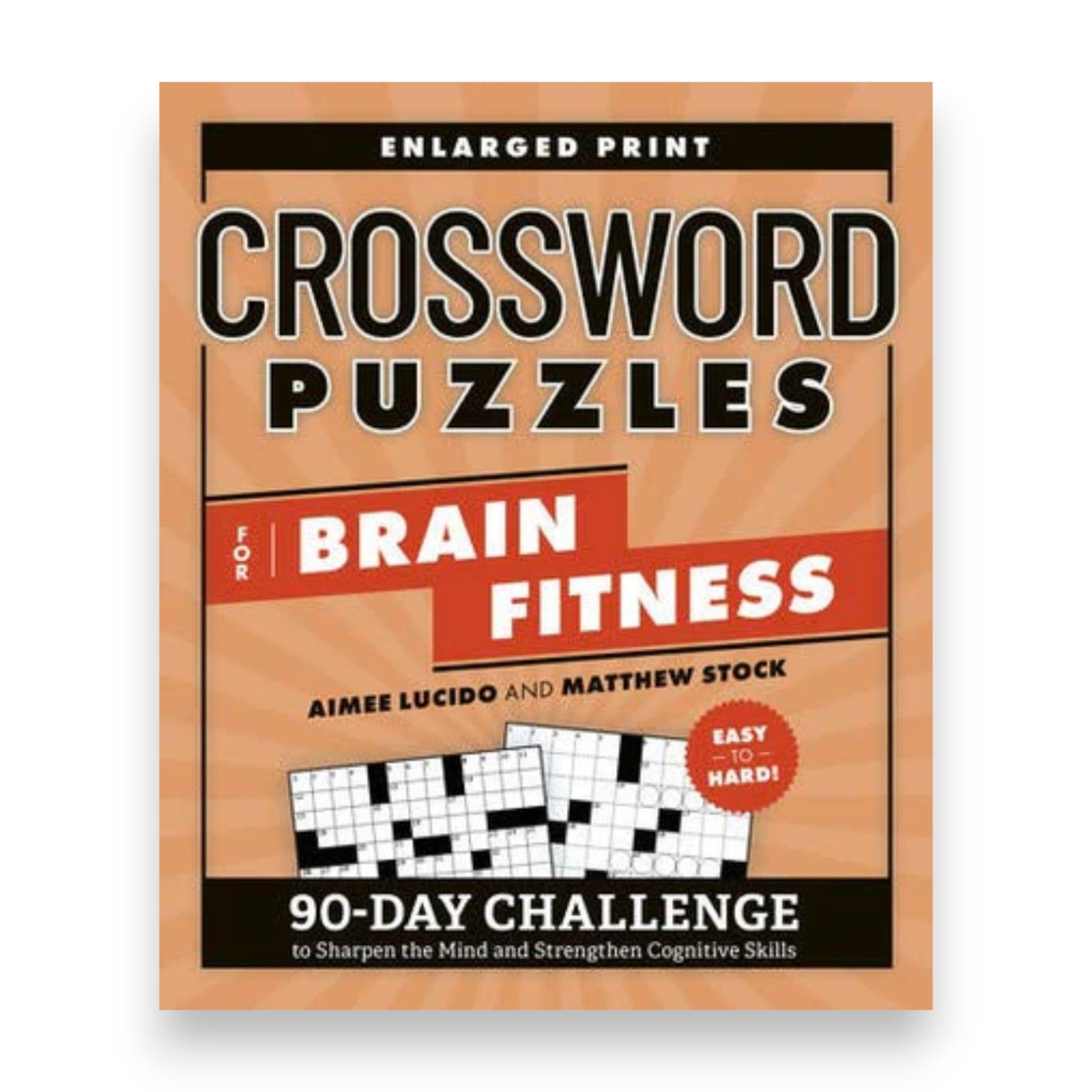 Crossword Puzzles for Brain Fitness - Softcover Book - Mellow Monkey