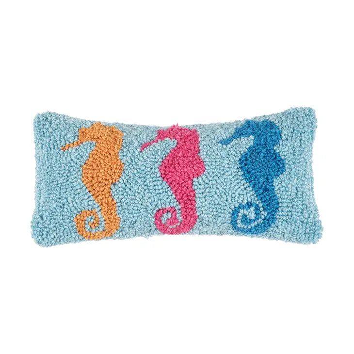 Seahorses Hook Pillow - 12-in - Mellow Monkey