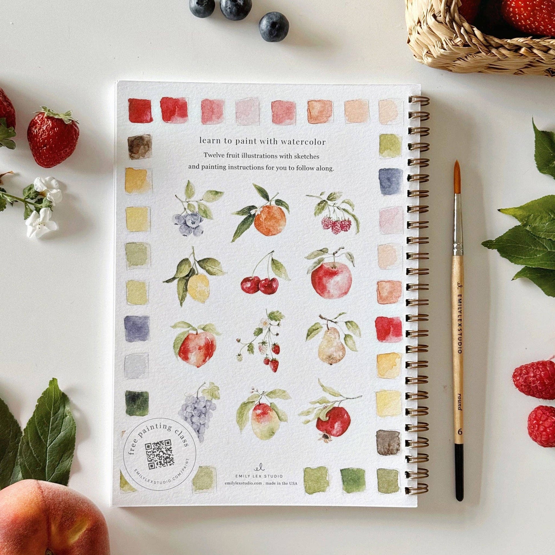 Fruit Watercolor Workbook - Mellow Monkey