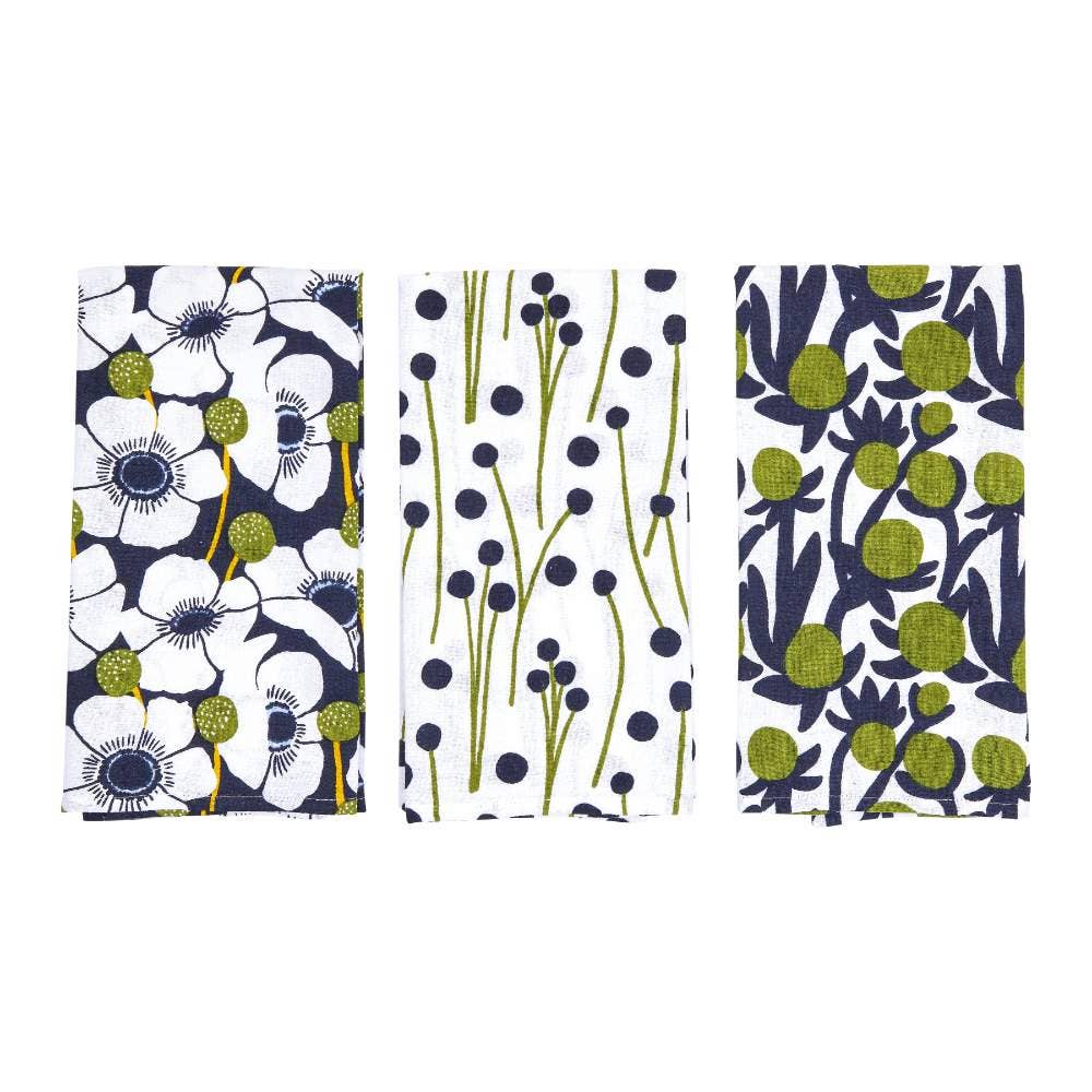 Windflower - Kitchen Towels - Set of 3 - Mellow Monkey
