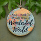 What A Wonderful World - Map Ornament - Mellow Monkey