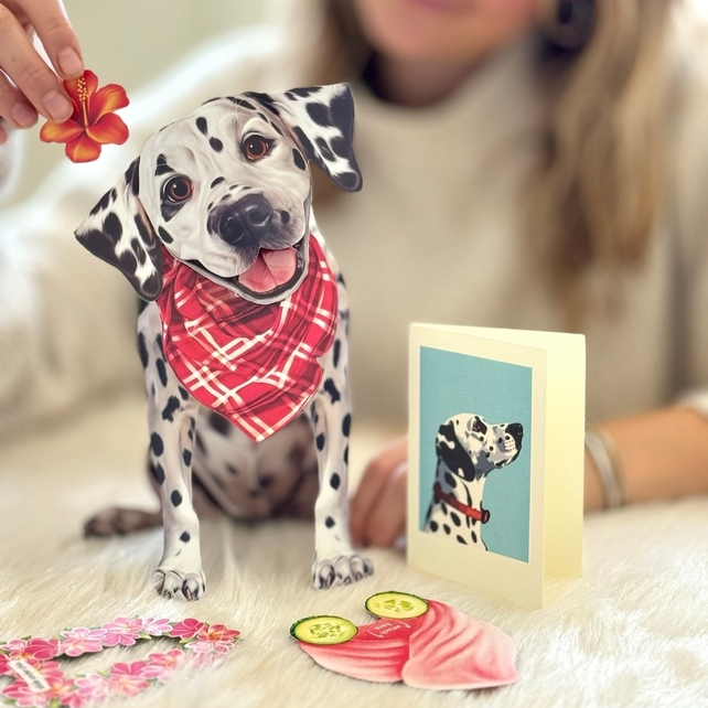 Dalmatian - Freshcut Pop-Up Pet Greeting Cards - Mellow Monkey