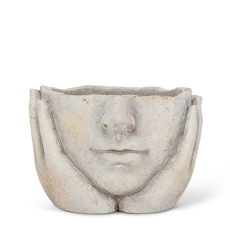 Sm Face in Hands Planter-4.5"H - Mellow Monkey