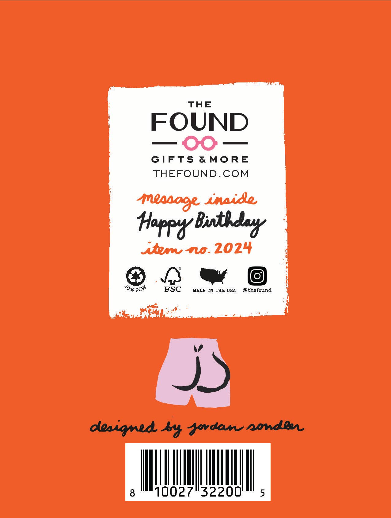 You're Bootyful Birthday Card - Mellow Monkey