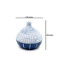 Tiny Congo - Porcelain Ceramic Bud Vase - Navy and White Geometric - 2.5 x 2.5 x 2.6 in - Mellow Monkey