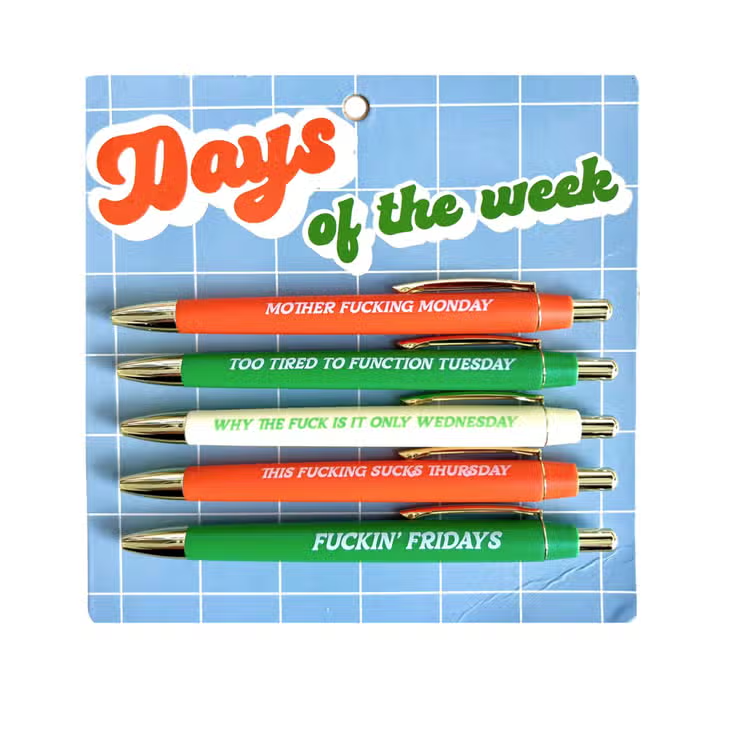Days of The Week Pen Set - Mellow Monkey