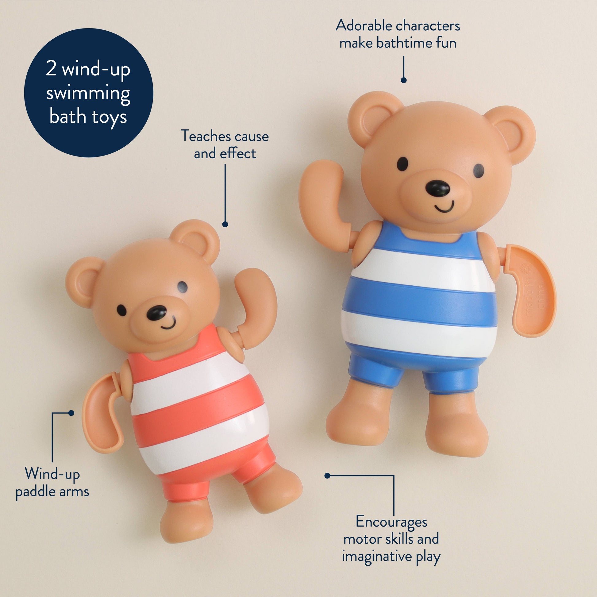 Bear Silly Swimmers™ - Bath + Water Toy - Mellow Monkey