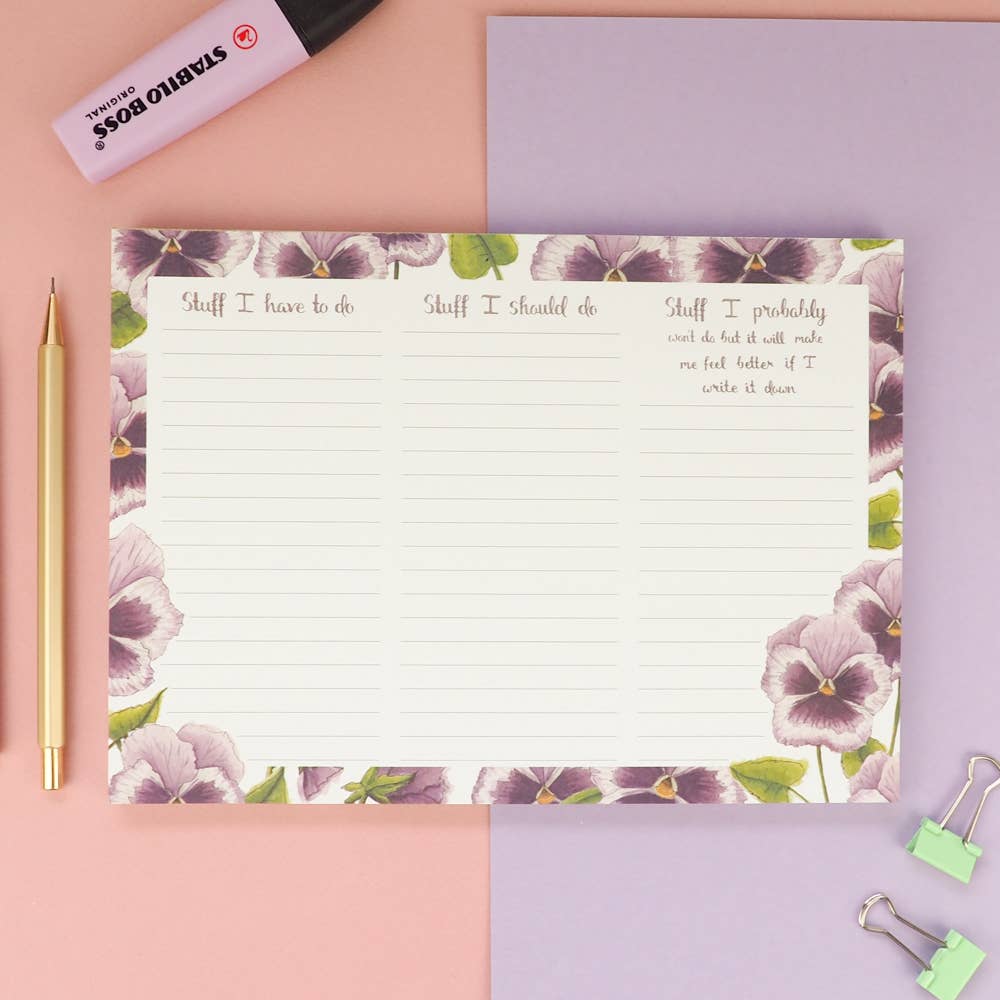 Stuff I Have to Do/ Stuff I Should Do Notepad - Mellow Monkey