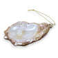 Glass Oyster Shell Ornament With Pearl - 5-in - Mellow Monkey