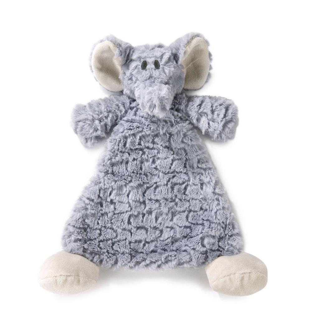 Ellery Elephant Rattle Blankie - 13-in - Mellow Monkey