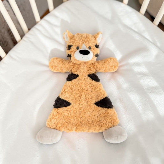Tobias Tiger Rattle Blankie - 13-in - Mellow Monkey