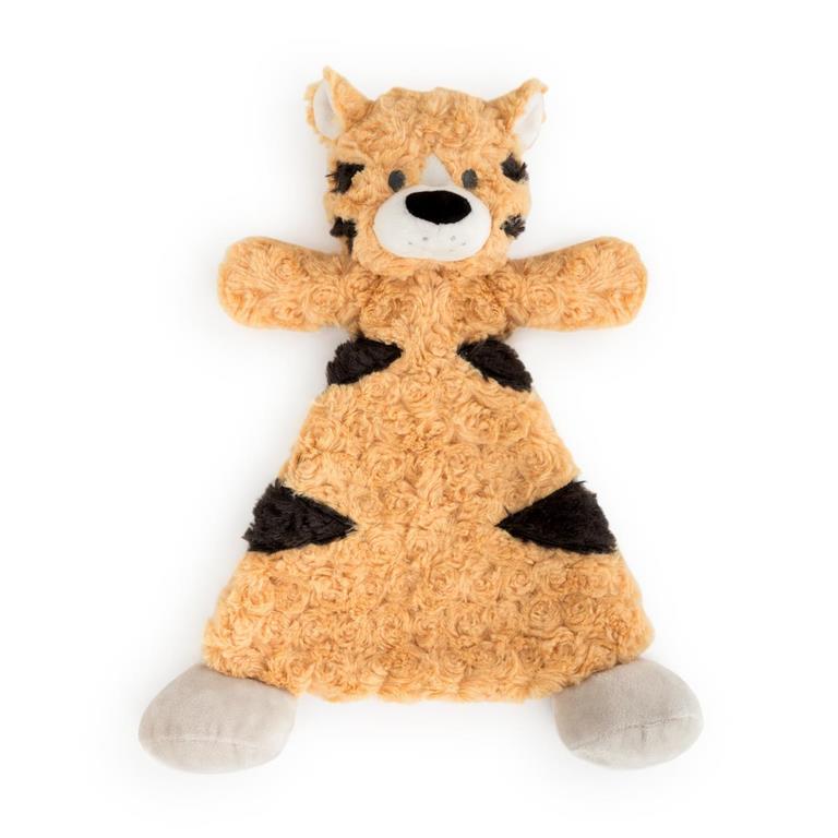 Tobias Tiger Rattle Blankie - 13-in - Mellow Monkey
