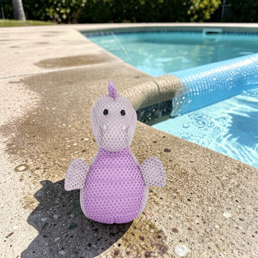 Purple Seahorse Bathtime Plush - 6-in - Mellow Monkey