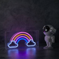 Rainbow Neon Art Desktop or Wall Sign - Mellow Monkey