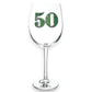 50th Birthday Jeweled Stemmed Wine Glass - Mellow Monkey