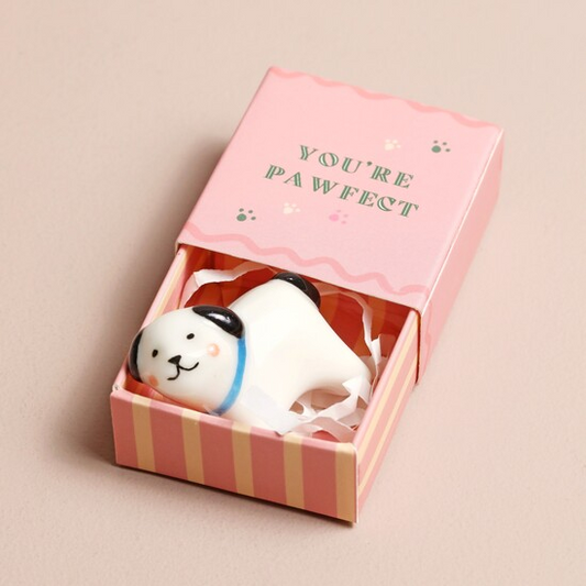 You're Pawfect - Tiny Matchbox Ceramic Token - Mellow Monkey