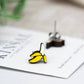 Banana - Wood and Stainless Steel Stud Earrings - Mellow Monkey