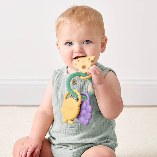 Itzy Trio™ Multi-textured Silicone Teether - Charcuterie - Mellow Monkey