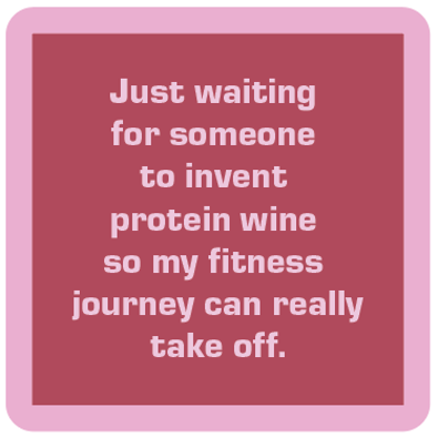 Protein Wine - Coaster - 4 inch