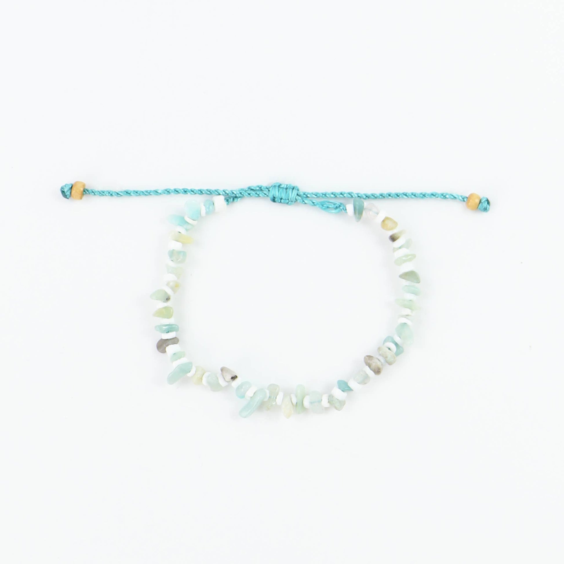 Dunes Stone Bead Bracelet, Surf Jewelry by Pineapple Island: Light Blues - Mellow Monkey