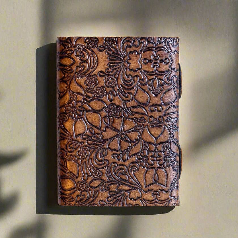 Floral Embossed Latch Journal - Mellow Monkey