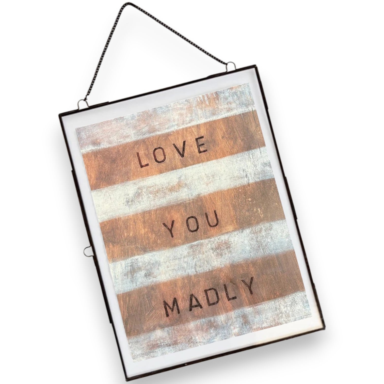 Love You Madly - Art Poster In Zinc And Glass Frame - 19-in