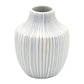 Mini Inca - Handcrafted Porcelain Vase - White with Blue Dotted Lines - 3.5 x 3.5 x 4.3 in - Mellow Monkey