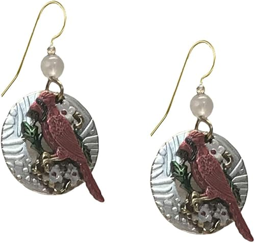 Silver Forest Earrings SV-CARDINAL W/FLOWRS E-9672A - Mellow Monkey
