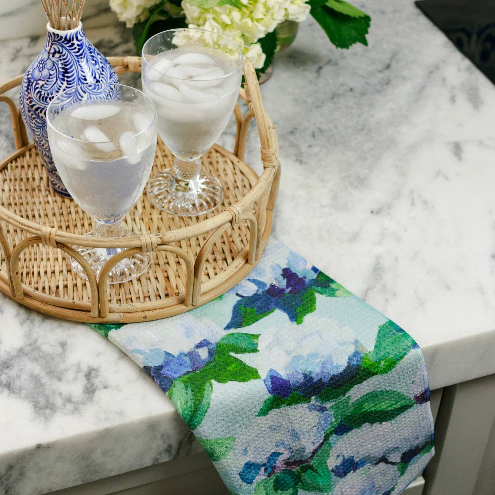 KIM HOVELL Hydrangea Tea Towel - Thumbnail 3