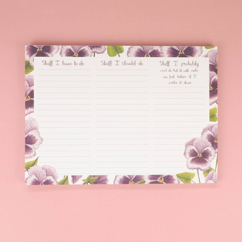 Stuff I Have to Do/ Stuff I Should Do Notepad - Mellow Monkey