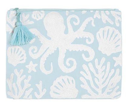 At The Shore Embroidered Multipurpose Pouch - Mellow Monkey