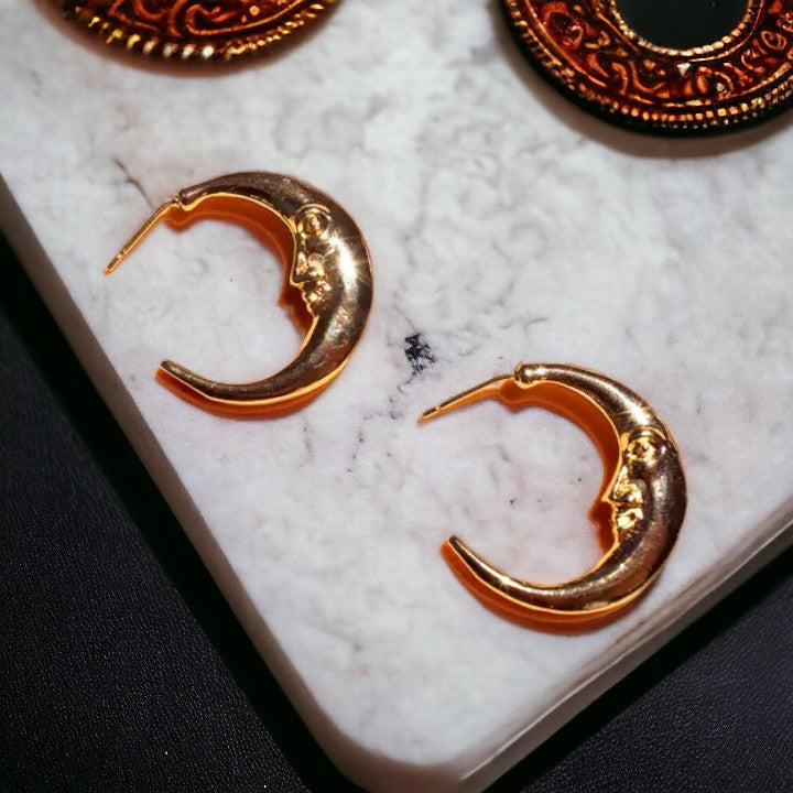 Moonstruck Hoops - 18k Gold Plated - Mellow Monkey