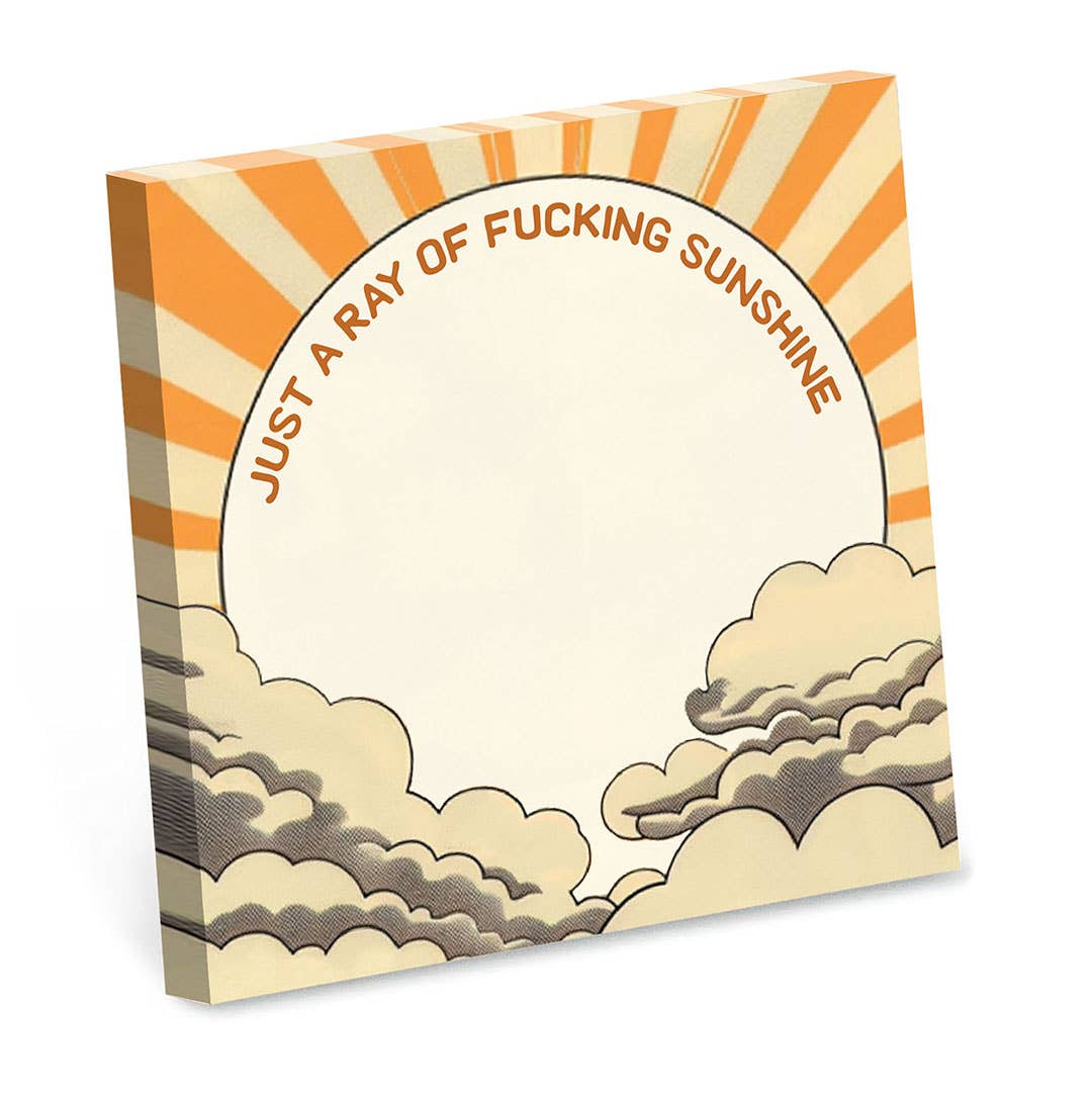 Funny Sarcastic Sticky Note Pad - Ray of Sunshine - Mellow Monkey