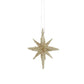 9 Point Champagne Glitter Star Ornament - 2-1/2-in - Mellow Monkey